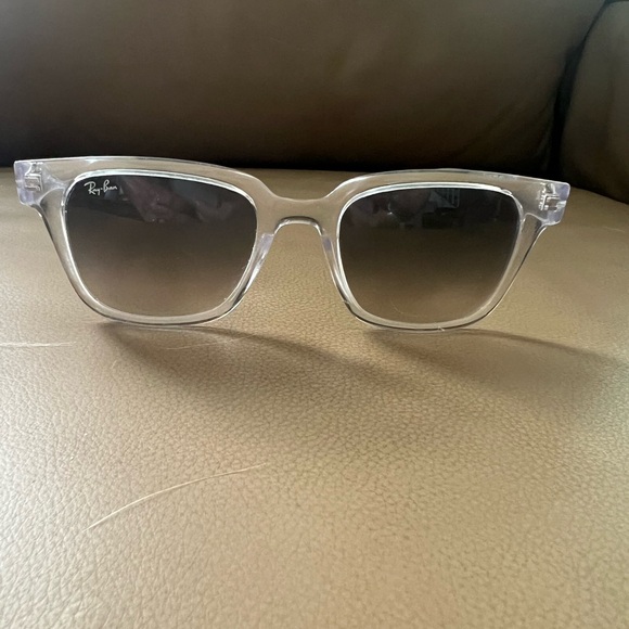 Rayban 4323 Transparent Sunglasses with Light Grey Gradient Lens - Picture 1 of 3